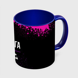 Кружка 3D Инга: с очень большой буквы, цвет: 3D-белый + синий