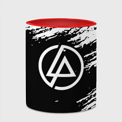 Кружка 3D Linkin Park - black and white, цвет: 3D-белый + красный — фото 2