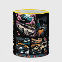 Кружка 3D Japanese jdm art, цвет: 3D-желтый кант — фото 2
