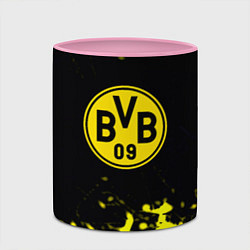 Кружка 3D Borussia краски жёлтые, цвет: 3D-белый + розовый — фото 2