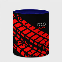 Кружка 3D AUDI краски текстура шины, цвет: 3D-белый + синий — фото 2