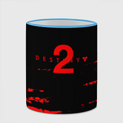 Кружка 3D Destiny 2 краски надписи, цвет: 3D-небесно-голубой кант — фото 2