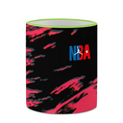 Кружка 3D NBA краски текстура, цвет: 3D-светло-зеленый кант — фото 2