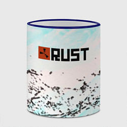 Кружка 3D Rust game текстура, цвет: 3D-синий кант — фото 2