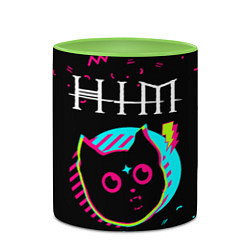 Кружка 3D HIM - rock star cat, цвет: 3D-белый + светло-зеленый — фото 2