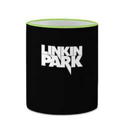 Кружка 3D Linkin park краска белая, цвет: 3D-светло-зеленый кант — фото 2