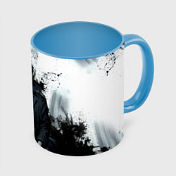 Кружка 3D Сон герой - Поднятие уровня в одиночку, цвет: 3D-белый + небесно-голубой