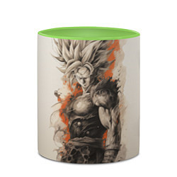 Кружка 3D Super Saiyan Goku, цвет: 3D-белый + светло-зеленый — фото 2