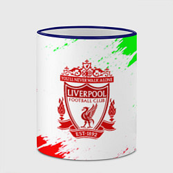 Кружка 3D Liverpool краски спорт, цвет: 3D-синий кант — фото 2