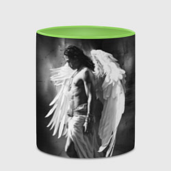 Кружка 3D Индеец белый ангел, цвет: 3D-белый + светло-зеленый — фото 2