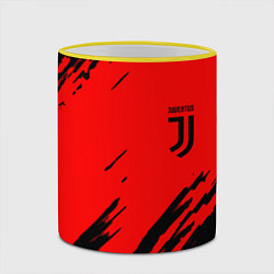 Кружка 3D Juventus краски спорт фк, цвет: 3D-желтый кант — фото 2