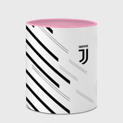 Кружка 3D Juventus sport geometry, цвет: 3D-белый + розовый — фото 2