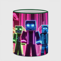 Кружка 3D Minecraft characters - neon glow, цвет: 3D-зеленый кант — фото 2