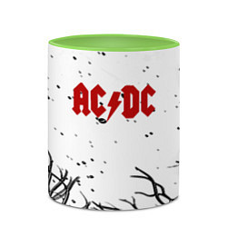 Кружка 3D AC DC steel bend, цвет: 3D-белый + светло-зеленый — фото 2