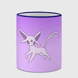 Кружка 3D Espeon Pokemon - розовая кошка покемон, цвет: 3D-синий кант — фото 2