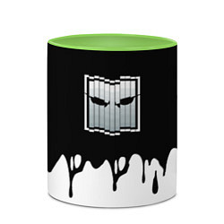 Кружка 3D Rainbow six краски, цвет: 3D-белый + светло-зеленый — фото 2