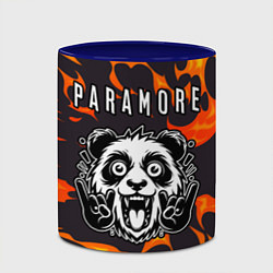 Кружка 3D Paramore рок панда и огонь, цвет: 3D-белый + синий — фото 2
