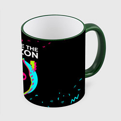 Кружка 3D Bring Me the Horizon - rock star cat, цвет: 3D-зеленый кант