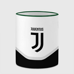 Кружка 3D Juventus black geometry sport, цвет: 3D-зеленый кант — фото 2