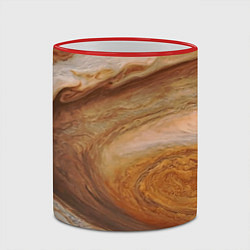 Кружка 3D Волны Юпитера - star dust, цвет: 3D-красный кант — фото 2