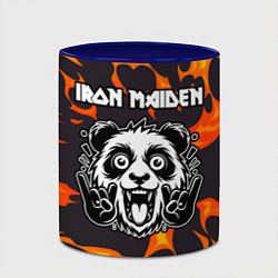 Кружка 3D Iron Maiden рок панда и огонь, цвет: 3D-белый + синий — фото 2