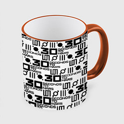 Кружка цветная Thirty Seconds to Mars pattern rock