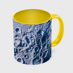 Кружка 3D Кратеры на Луне - star dust, цвет: 3D-белый + желтый