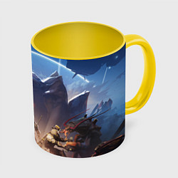 Кружка 3D Helldivers 2, цвет: 3D-белый + желтый
