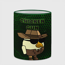 Кружка 3D Chicken gun green, цвет: 3D-зеленый кант — фото 2