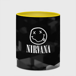 Кружка 3D Nirvana текстура рок, цвет: 3D-белый + желтый — фото 2