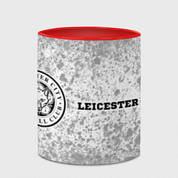 Кружка 3D Leicester City sport на светлом фоне по-горизонтал, цвет: 3D-белый + красный — фото 2