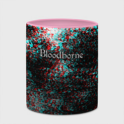 Кружка 3D Bloodborn souls глитч краски, цвет: 3D-белый + розовый — фото 2