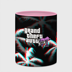 Кружка 3D GTA 6 vice city glitch, цвет: 3D-белый + розовый — фото 2
