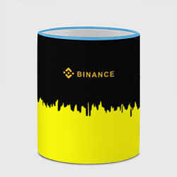 Кружка 3D Binance биржа краски, цвет: 3D-небесно-голубой кант — фото 2