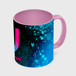 Кружка 3D Juventus - neon gradient, цвет: 3D-белый + розовый