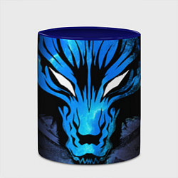 Кружка 3D Genshin Impact - Волк Севера, цвет: 3D-белый + синий — фото 2