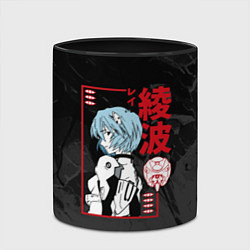 Кружка 3D Evangelion - Рей Аянами, цвет: 3D-белый + черный — фото 2