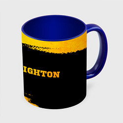 Кружка 3D Brighton - gold gradient по-горизонтали, цвет: 3D-белый + синий