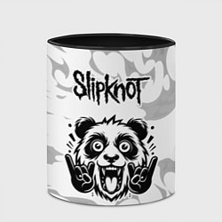 Кружка 3D Slipknot рок панда на светлом фоне, цвет: 3D-белый + черный — фото 2