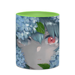 Кружка 3D Touhou Project Когаса Татара слёзы на глазах, цвет: 3D-белый + светло-зеленый — фото 2