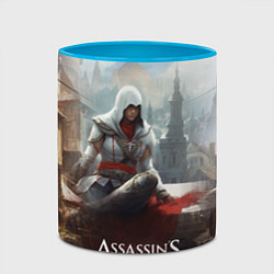 Кружка 3D Assassins creed poster game, цвет: 3D-белый + небесно-голубой — фото 2