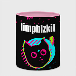 Кружка 3D Limp Bizkit - rock star cat, цвет: 3D-белый + розовый — фото 2