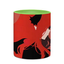 Кружка 3D Touhou Project Koakuma минимализм, цвет: 3D-белый + светло-зеленый — фото 2