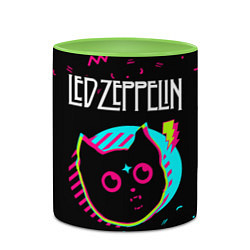 Кружка 3D Led Zeppelin - rock star cat, цвет: 3D-белый + светло-зеленый — фото 2