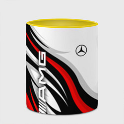 Кружка 3D Mercedes benz AMG - белый с красным, цвет: 3D-белый + желтый — фото 2
