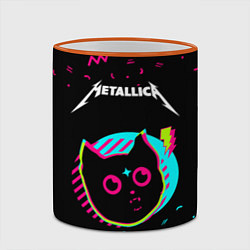 Кружка 3D Metallica - rock star cat, цвет: 3D-оранжевый кант — фото 2