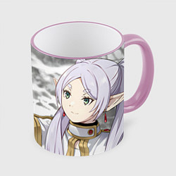 Кружка 3D Sousou no Frieren, цвет: 3D-розовый кант