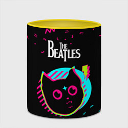 Кружка 3D The Beatles - rock star cat, цвет: 3D-белый + желтый — фото 2