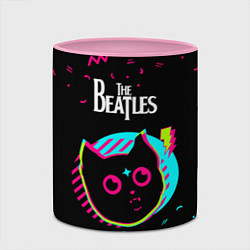 Кружка 3D The Beatles - rock star cat, цвет: 3D-белый + розовый — фото 2