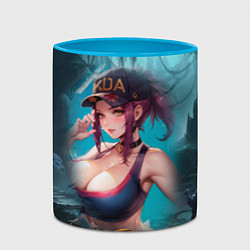 Кружка 3D League Of Legends Akali Kda, цвет: 3D-белый + небесно-голубой — фото 2